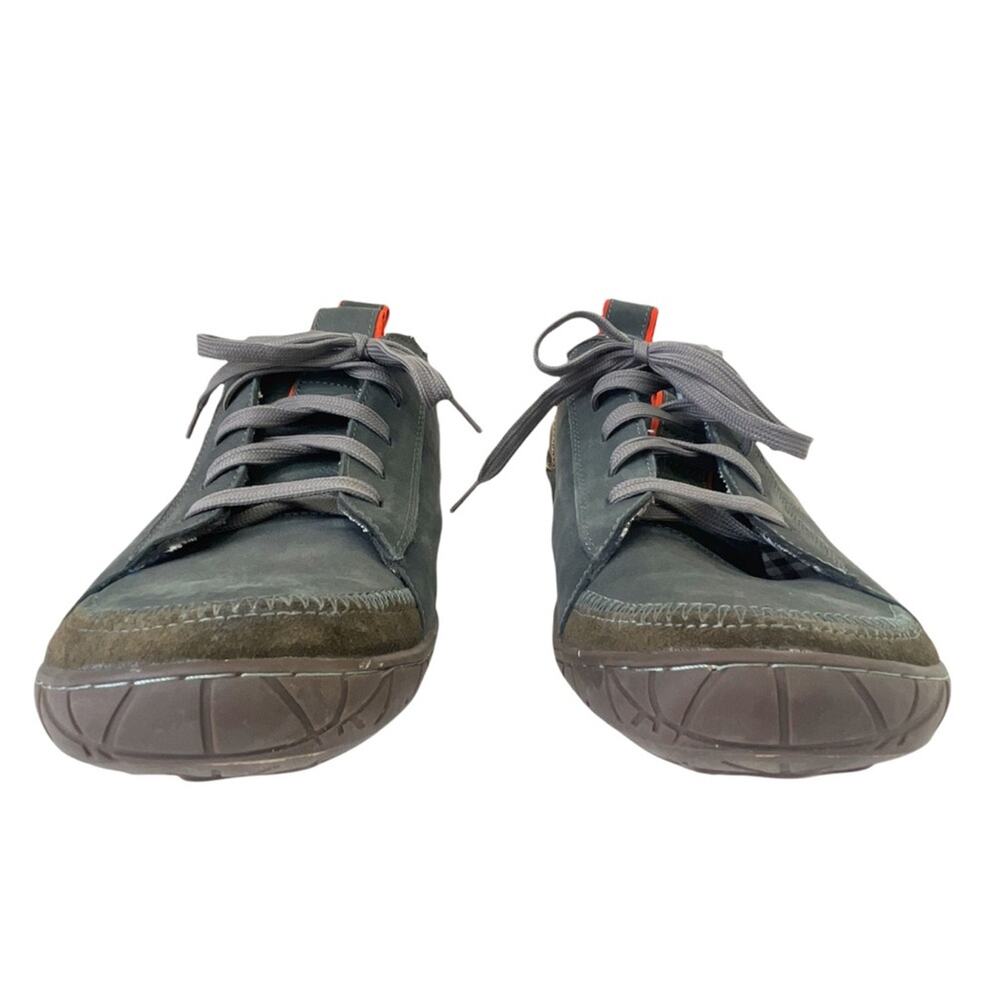 Muk Luks Suede Shoes Sz 13 Men's Leather Lace-up Sneakers Blue Orange Accent - Picture 5 of 9
